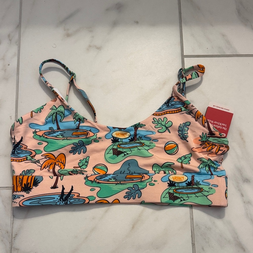 Shinesty Tropical Print Bralette-size M- NWT